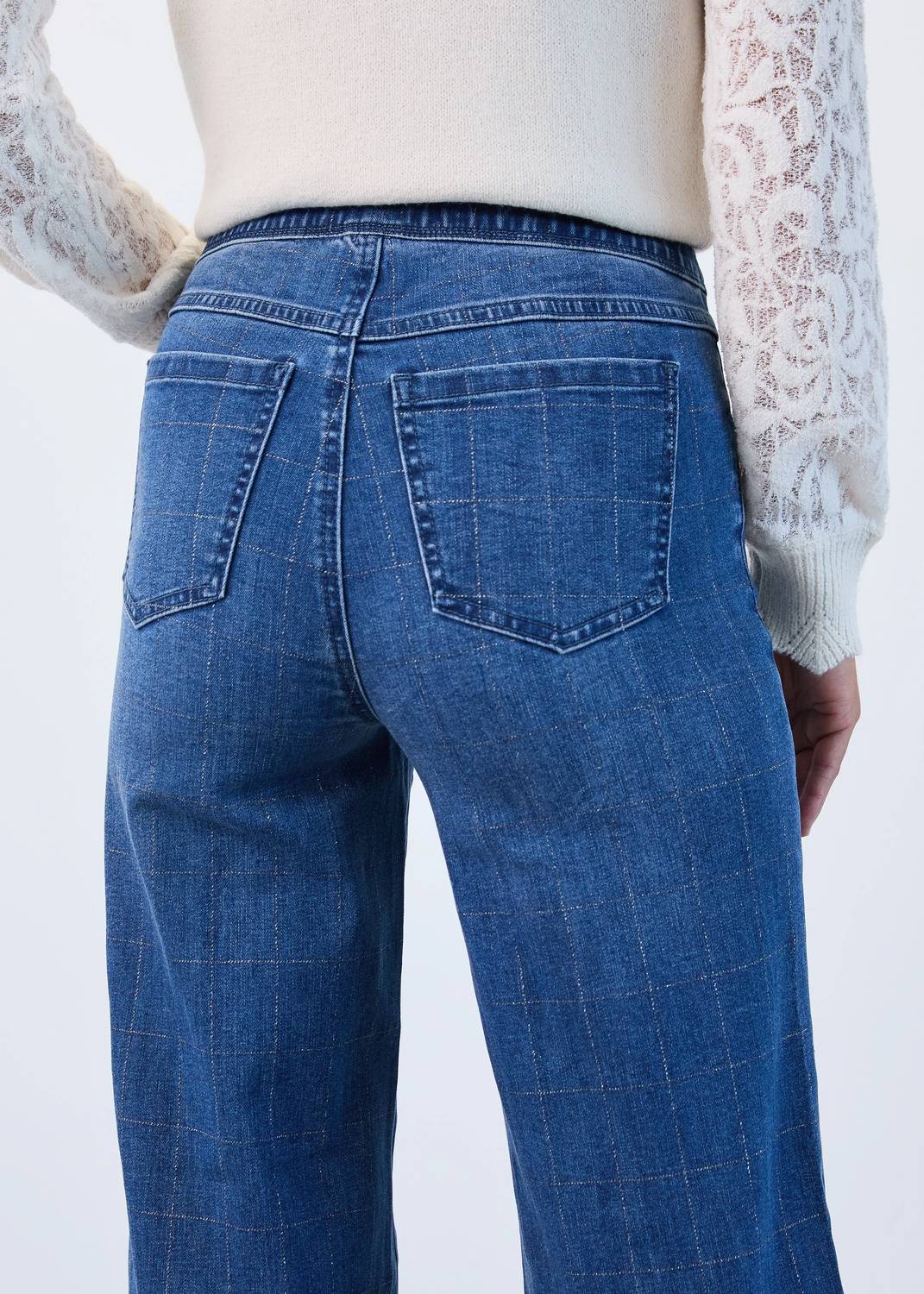 Fdj - Portia Pull-on Wide Leg Denim Pants