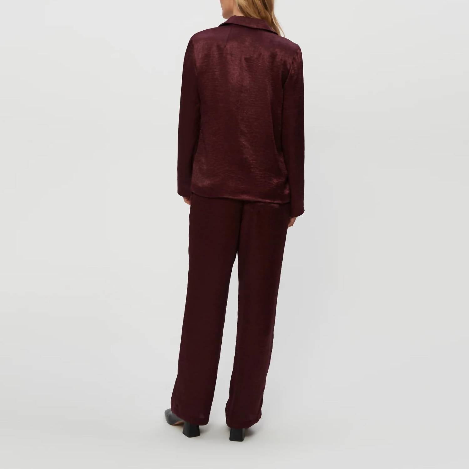 Michael Stars Sanji Drawstring Pant in red - women's pants - detail view