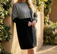 Karen Kane Colorblock Mini Sweater Dress - Plus in multi - women's dress - view 5