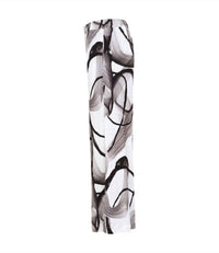 DOLCEZZA Women's Swirl Print Pants in black white - women's pants - detail view