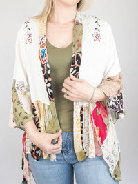 Young Threads - Boho Embroidered Kimono Cardigan