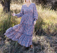 Mikarose Jacey Maxi Dress in gray - women's dress - detail view