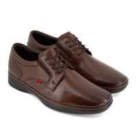 Andrea Men's Lace Closure Leather Oxford Shoes in brown - men's shoe - view 4