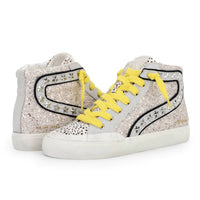 Vintage Havana Women's Inbal High Sneakers in silver glitter - women's sneaker - alternate view
