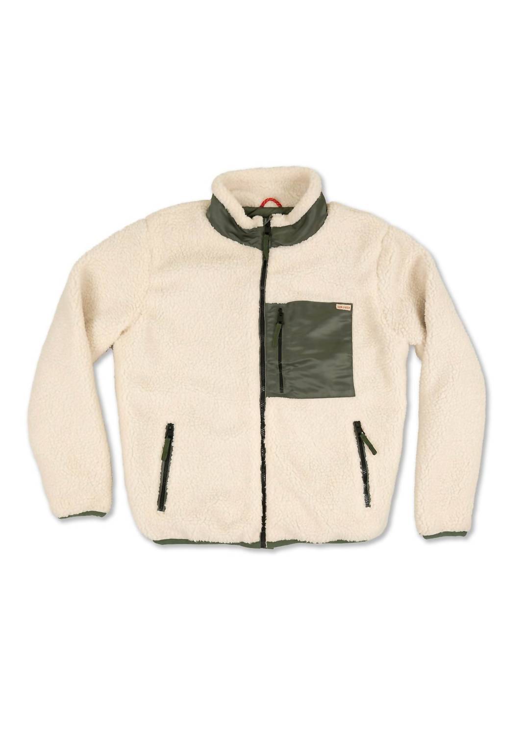 Iron & Resin Men's Mammoth Sherpa Jacket in army natural - men's jacket
