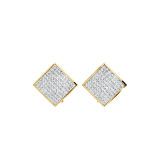 Aamiaa - Stan-e-2.28-162-14yg Princess Shaped Natural Diamond Earrings