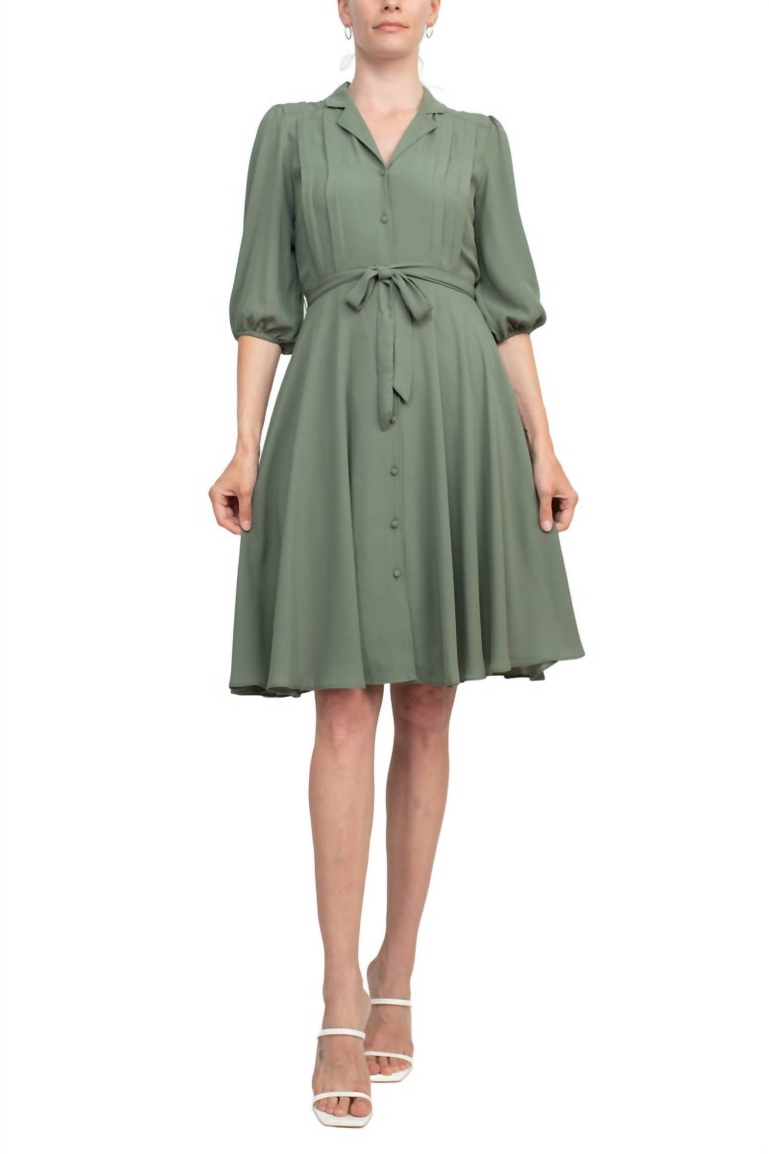 Nanette Lepore - Women's Collared Solid Rayon Dress