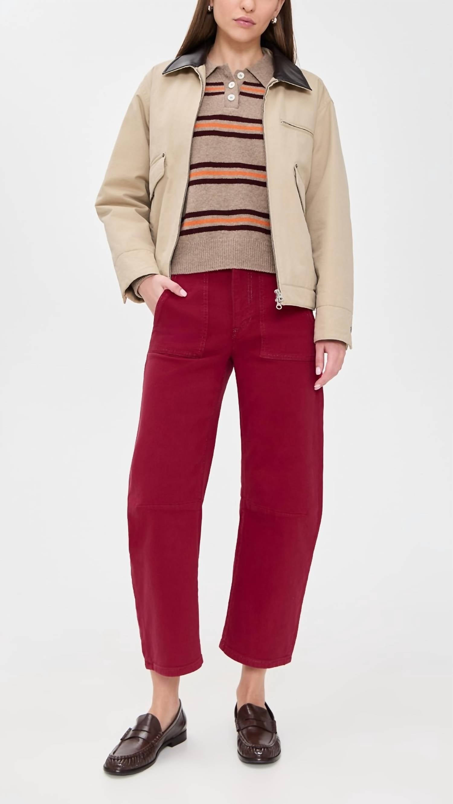 Le Jean - Utility Soft Barrel Mid Rise Jeans