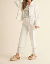 Miou Muse - Embroidery Bottom Pants