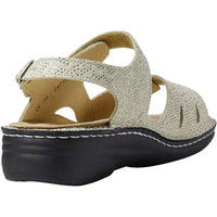 Finn Comfort - Women's Finn Mellow Champagne Garden Leather Sandals