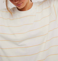 Free People Printed Hustle Layer Awning Long Sleeve Top in striped ivory - women's long sleeve top - view 5