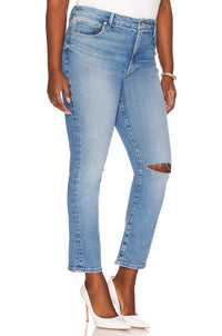 Good American - Good Classic With Knee Slits Jeans