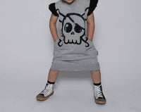 Girls Ruffled Sleeve Sweat Dress