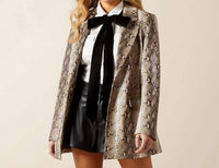 ARIAT Snakeskin Blazer in brown python - women's jacket - detail view