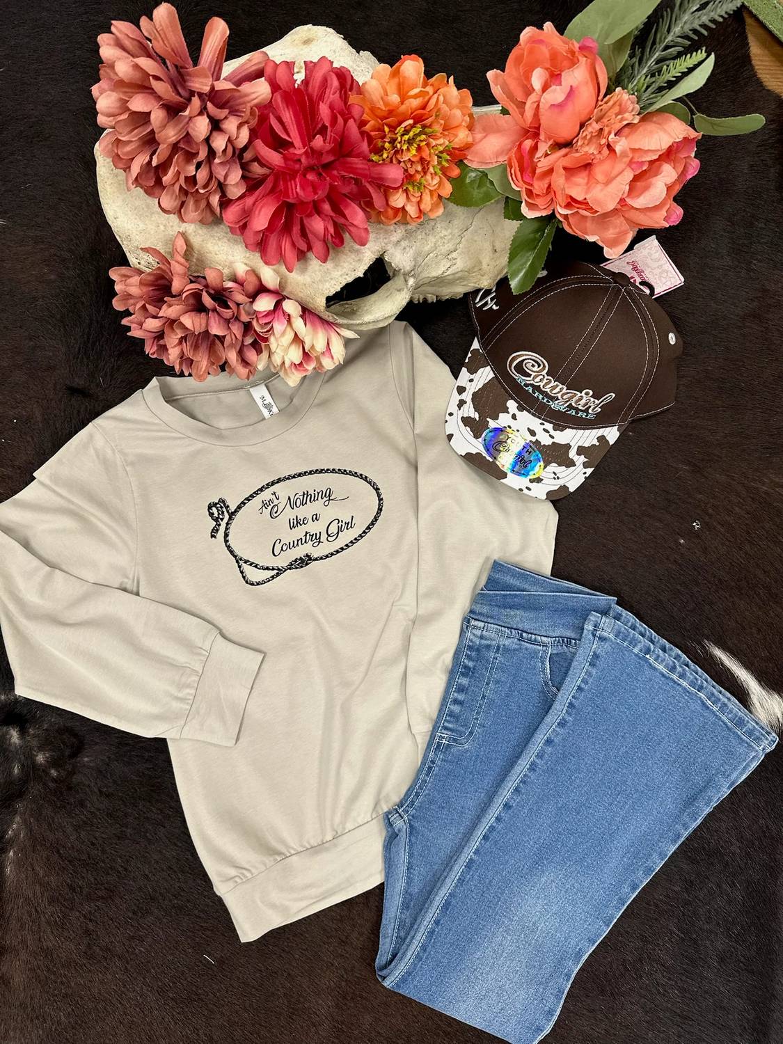 Ml Kids - Criss Cross Waist Flare Jeans