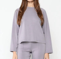 RIPLEY RADER Oversized Raglan Top in silver - men's sweater