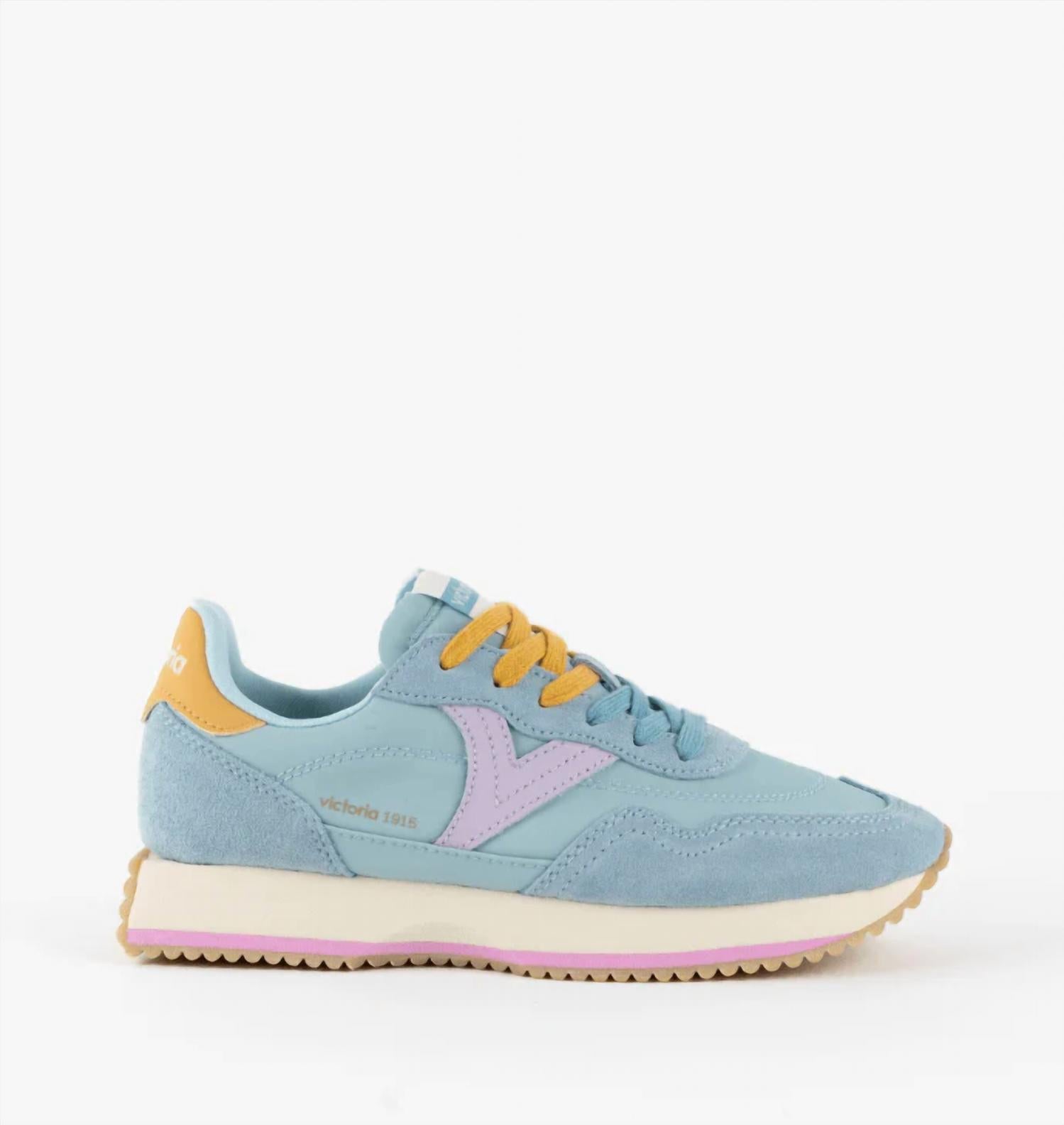 VICTORIA Women's Cosmos Leather Sneakers in azul - women's sneaker