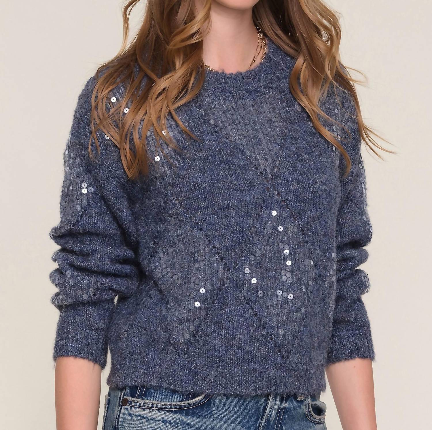 heartloom Dorian Sweater in dusk 1 - women's sweater - alternate view