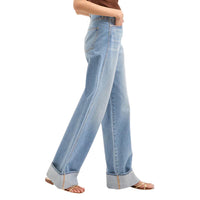 Veronica Beard - Taylor Cuffed Wide-leg Jeans