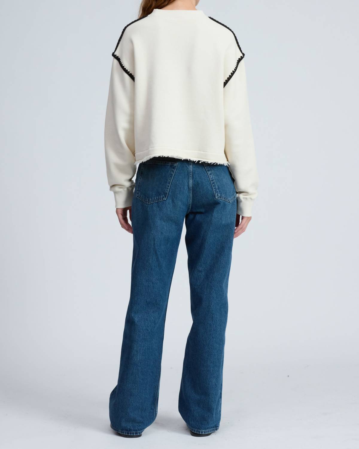 Rag & Bone - Vintage Terry Blanket Stitch Pullover Top