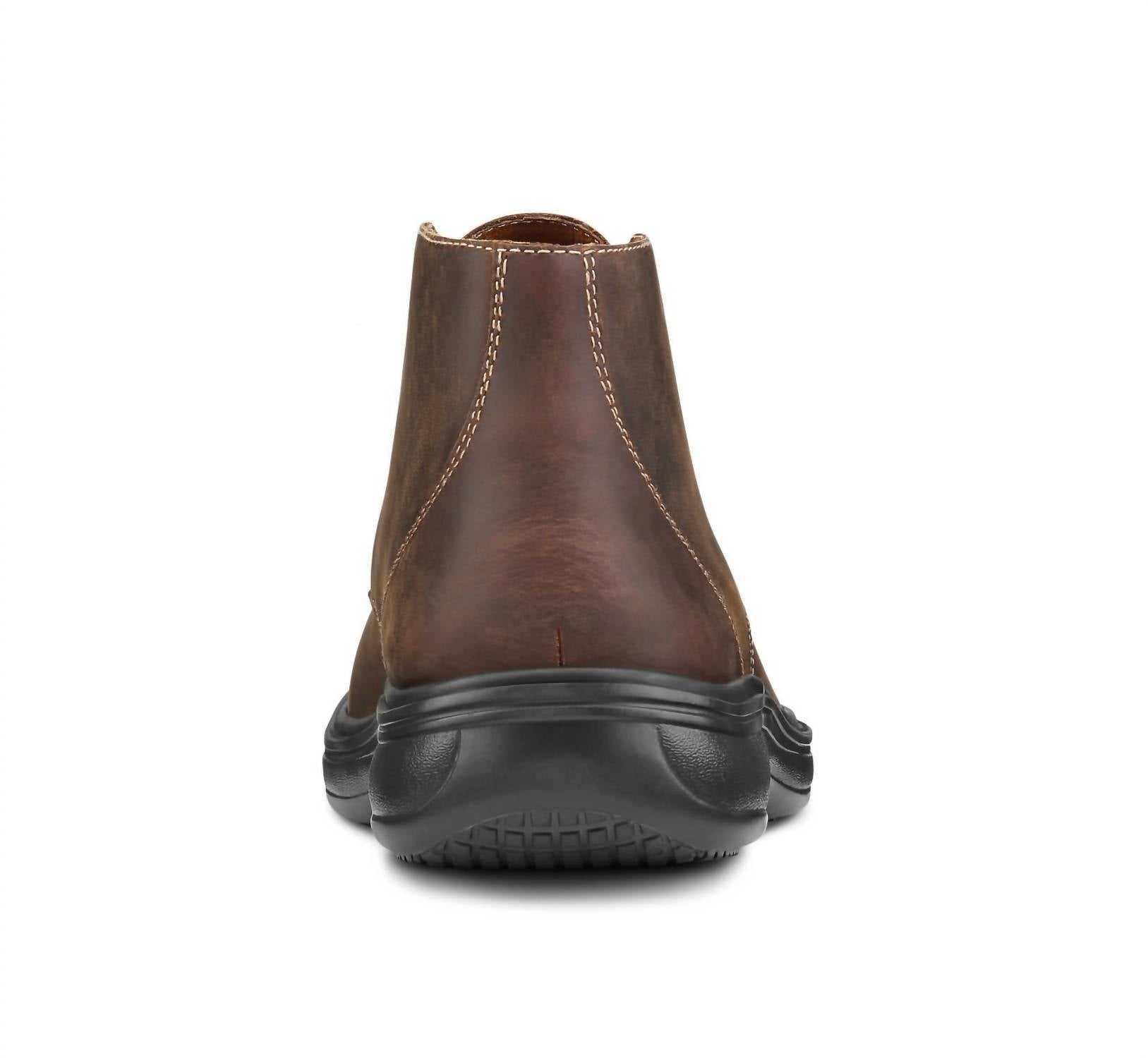 Dr. Comfort Shoes Men's Ruk Chukka Boot in brown - men's boots - alternate view