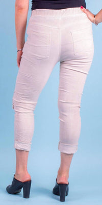 GIGI MODA Toppa Sequin Pants in beige - women's pants - detail view