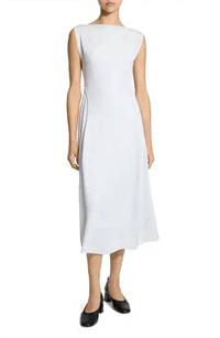 Theory - Boat Neck Fit And Flare Midi Dress