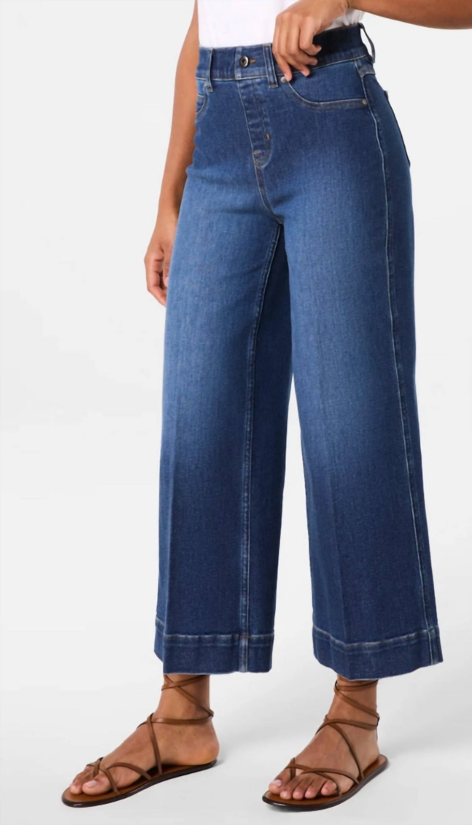 Spanx - Everywhere Cropped Wide Leg Jeans