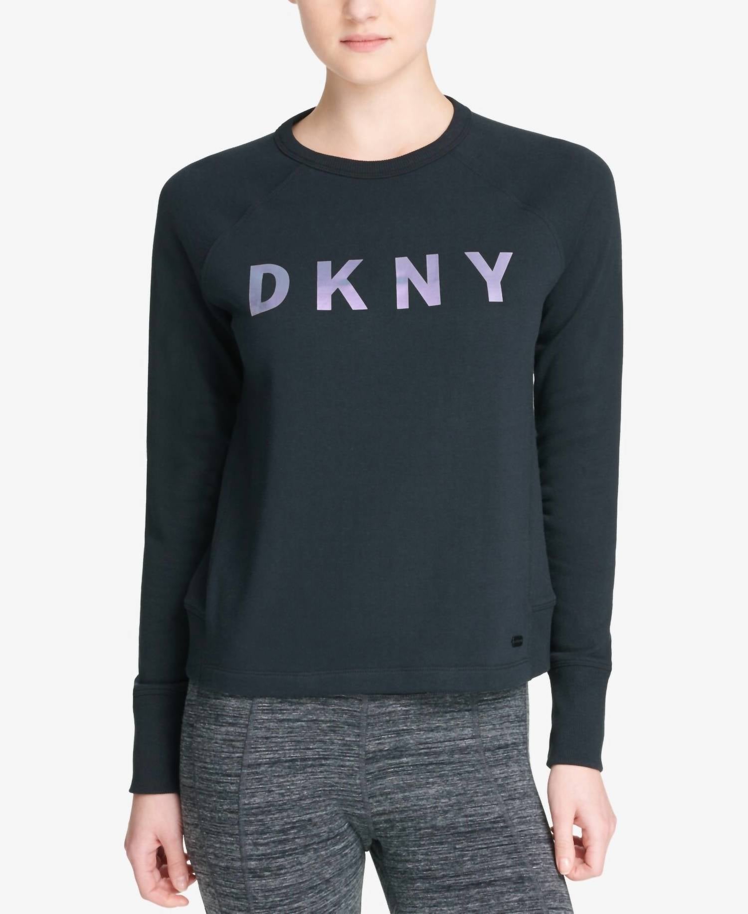 Dkny - Sport Logo French Terry Cropped Sweatshirt