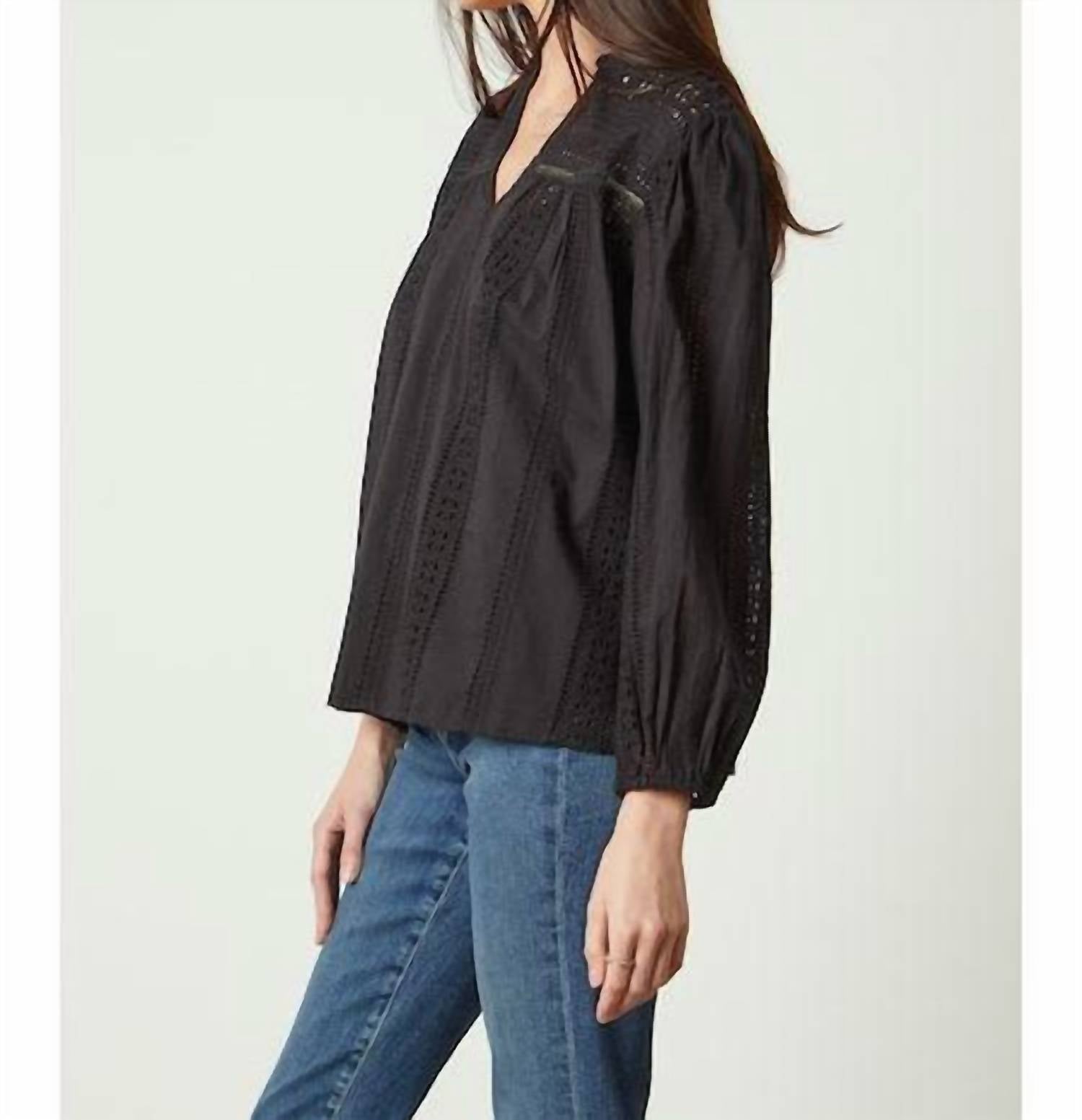 Velvet By Graham & Spencer - Embroidered Cotton Jordyn Blouse