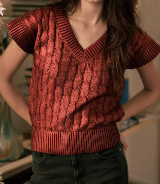 Another Love - Bay Metallic Sweater Vest