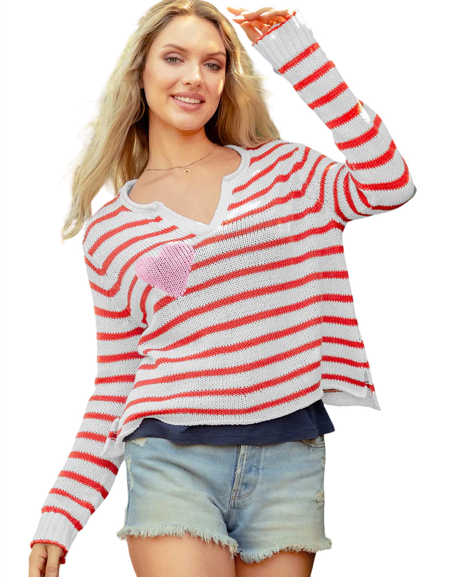 Wooden Ships - Eloise Striped Henley Sweater