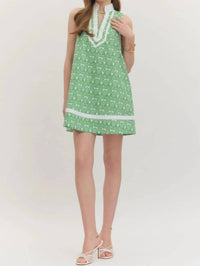 Entro - Abstracted Contrast Binding Mini Dress
