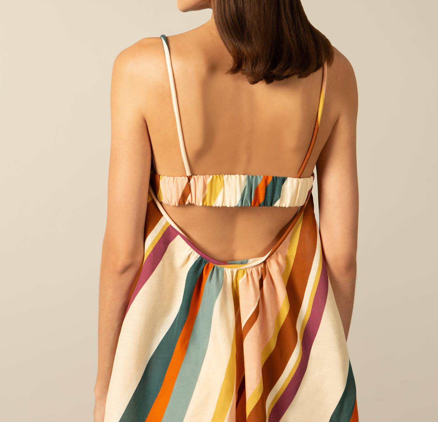 Adriana Degreas - Organic Stripes Top And Shorts Set