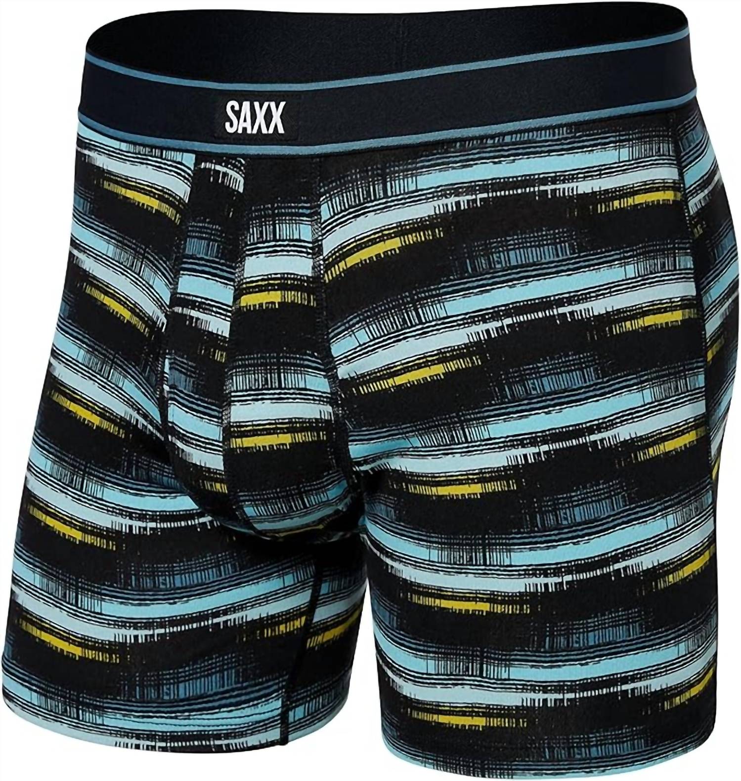 SAXX MEN'S DAYTRIPPER BOXER BRIEFS - 2 PACK in black and multi - men's item - detail view