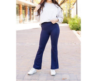 Julia Rose Mila Bootcut Leggings With Pockets in navy - women's pants - view 8