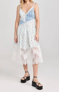 Lil Lemons By For Love And Lemons - Colby Patchwork Midi Dress