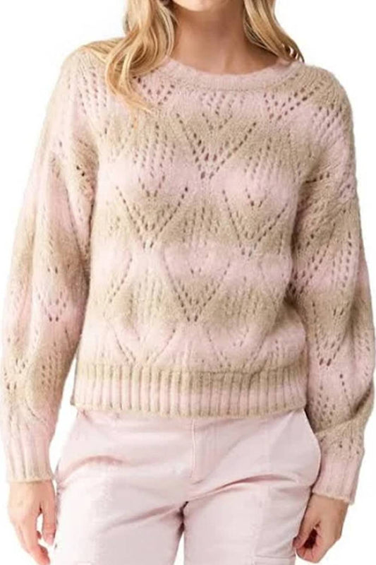 Sanctuary - Striped Pointelle Sweater