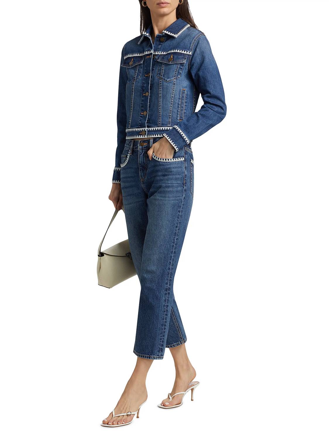 Ramy Brook - Crochet Trim Straight Leg Jeans