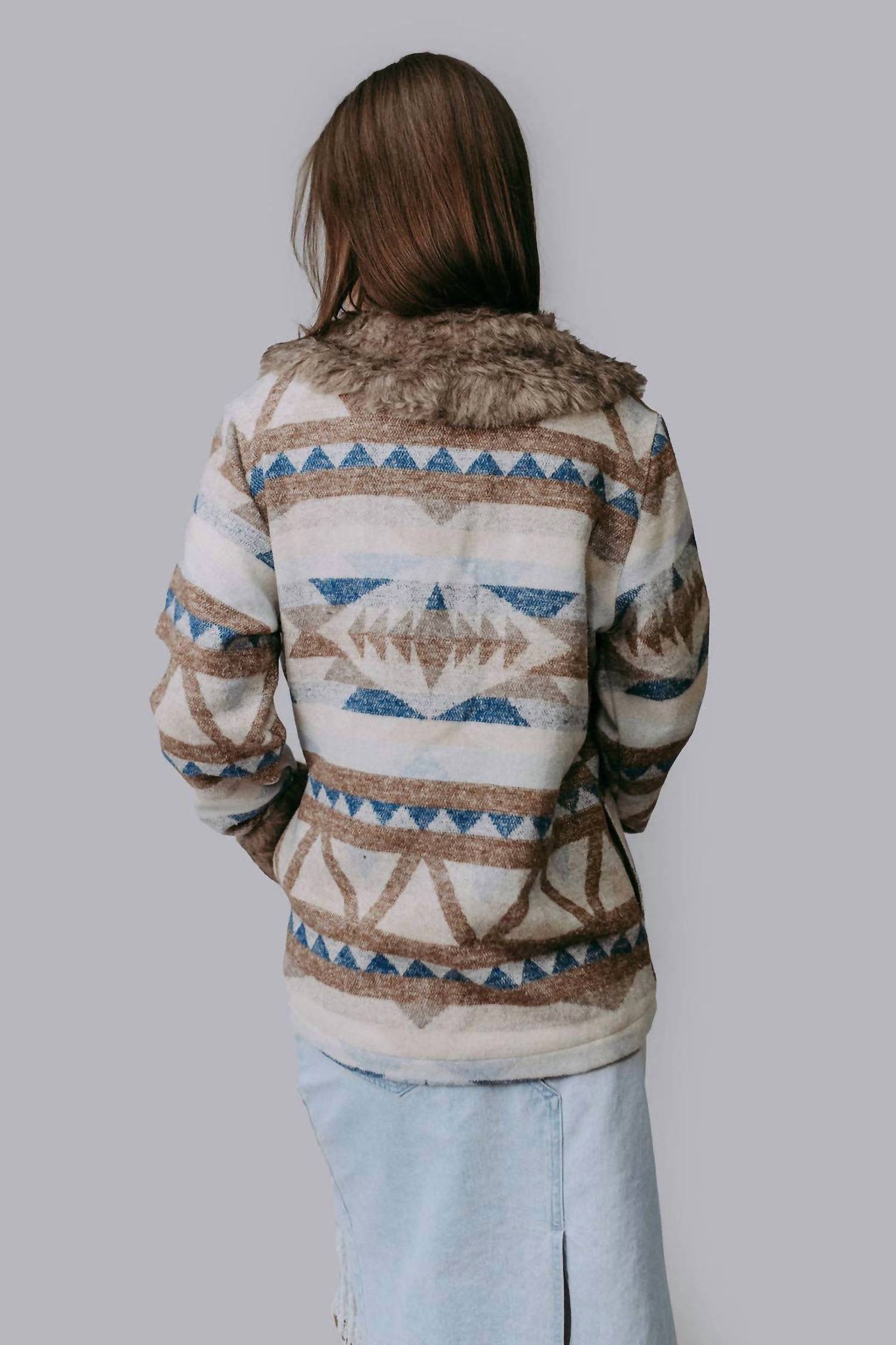 Merigold Kiss - Belle Of The West Southwest-inspired Fur-trimmed Western Coat