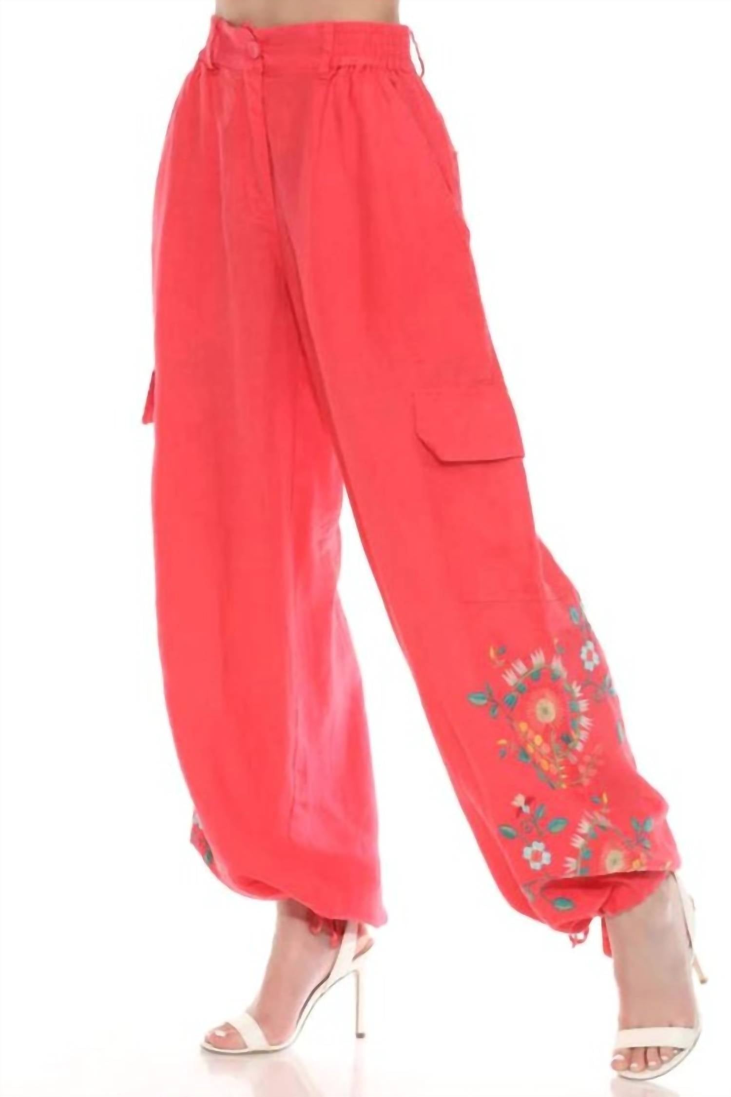 Johnny Was - DRAWSTRING HEM CARGO PANT MARISOL