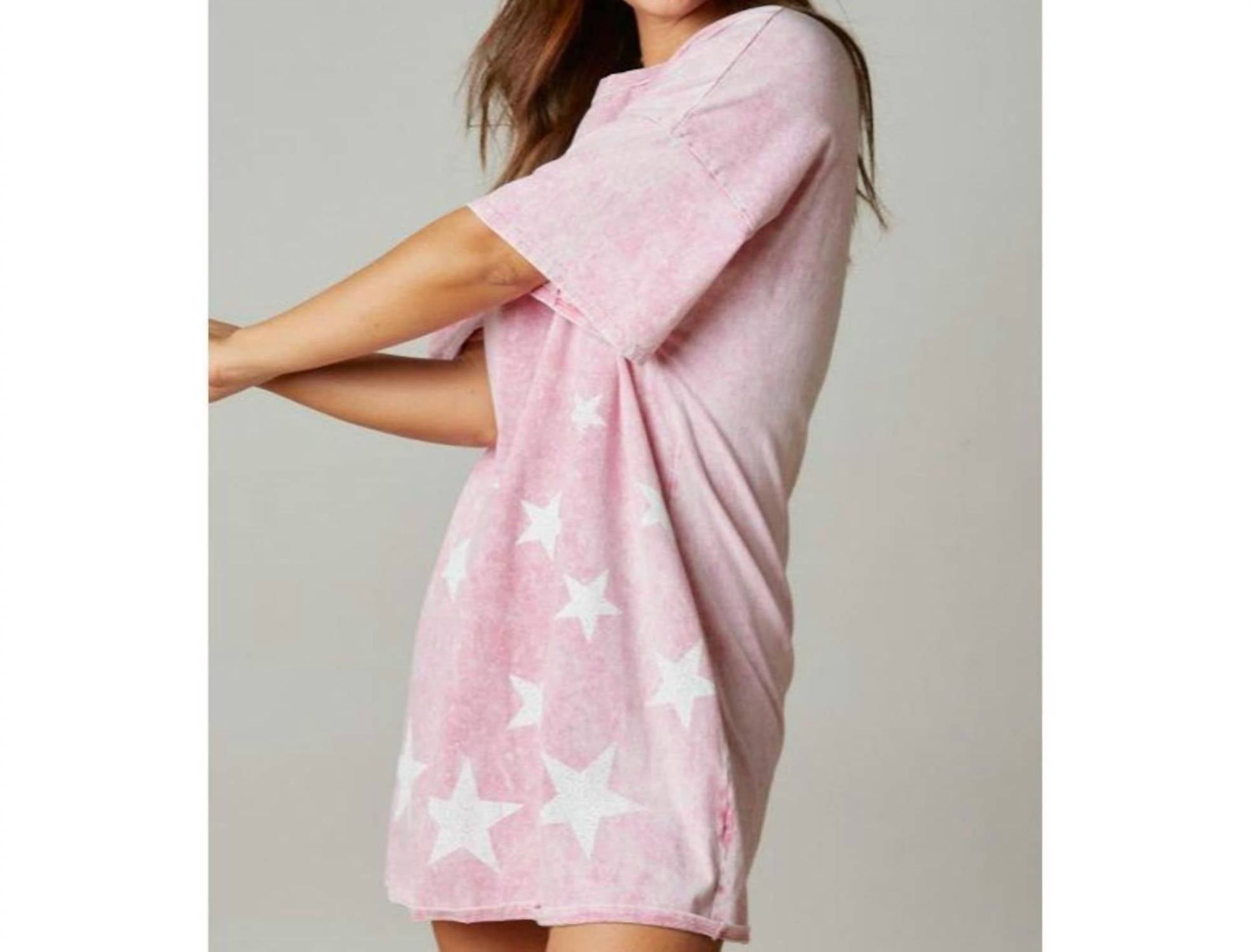 Fantastic Fawn - Star Print Mini Shirt Dress