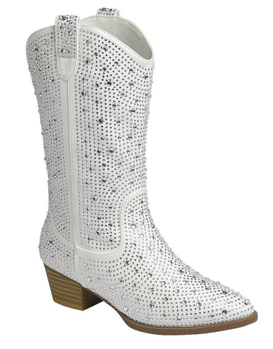 Mars Sky Shoes - Kids Rhinestone Cowboy Boots