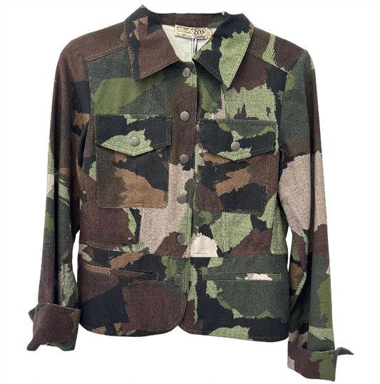 Go By Go Silk - Women's Military Printed Jacket