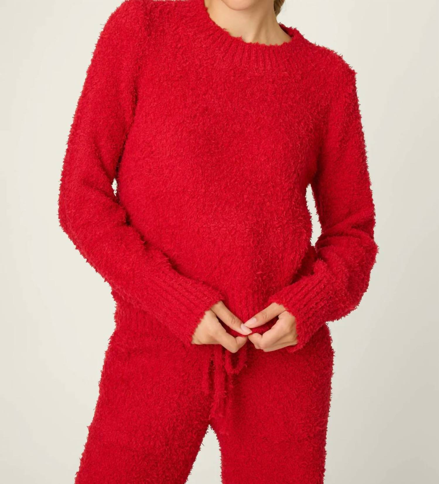 PJ Salvage Bundle Up Sweater in samba red - women's sweater