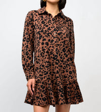 Ivy Jane - Leopard Knit Shirtdress
