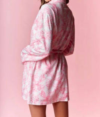 Rareraw - Comfort Cutie Toile Print Robe And Headband Set