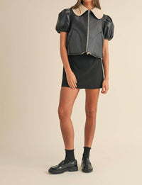 Mable - Quintessa Shearling Lined Cropped Jacket