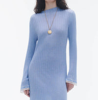 Guest In Residence - Fine Stripe Mockneck Dress
