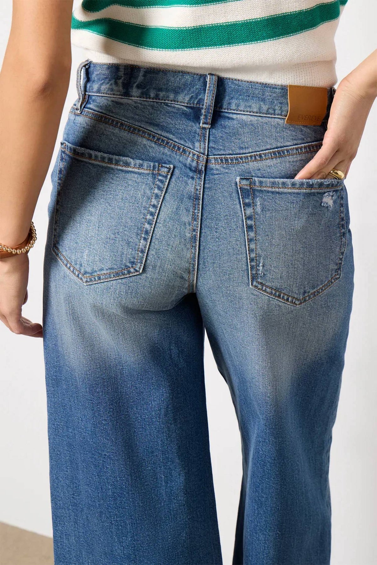 Level99 - Selvedge Wide Leg Cuff Jean